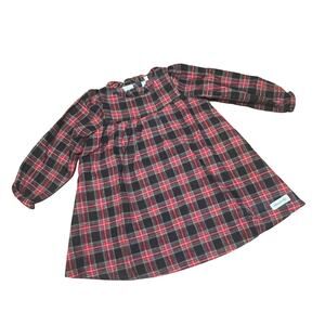 Merce & Me 2 Dress Long Sleeve, High Neck Ruffle Tartan Holiday Traditional